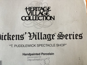 T. Puddlewick Spectacle Shop